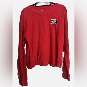 Vans Red Crew Neck Long Sleeve Shirt
